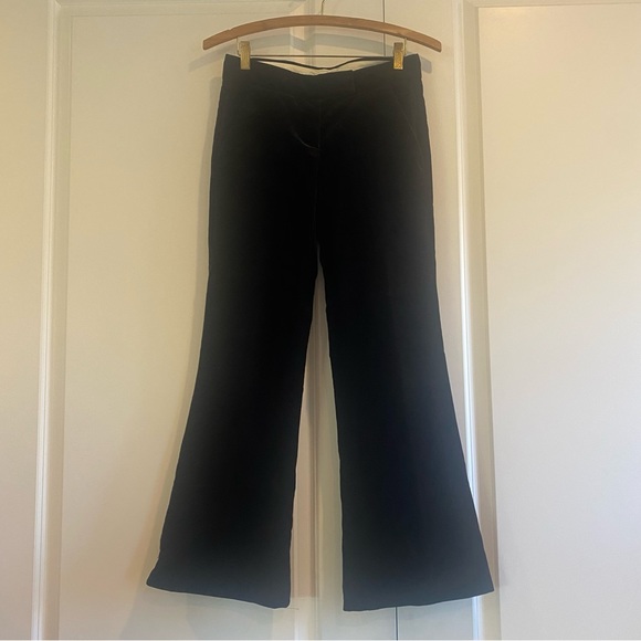 THEORY Velvet Bootcut Flare Pants in Dark Brown - Picture 12 of 12